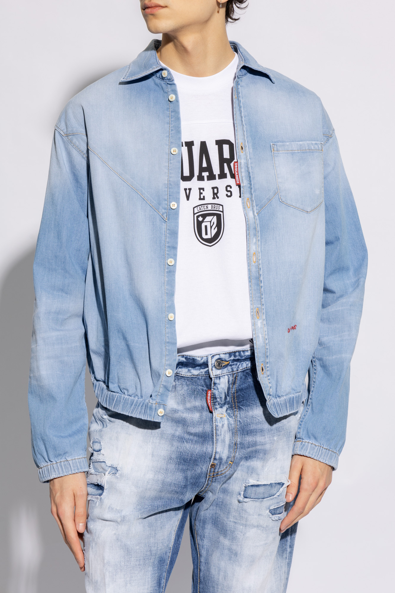 SchaferandweinerShops Japan - Blue Denim shirt Dsquared2